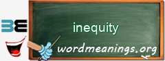 WordMeaning blackboard for inequity
